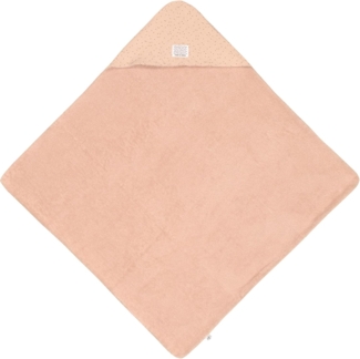 LÄSSIG Baby Kapuzenhandtuch aus Musselin und Frottee/Muslin/Terry Hooded Towel Dots Peach Rose