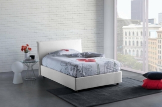 Talamo Italia 2-Sitzer Mina Schlafsofa, Wohnzimmersofa, Trolley-Öffnung, Made in Italy, aus gepolstertem Stoff, inklusive Kissen, Cm: 125x90h85, Farbe Taubengrau