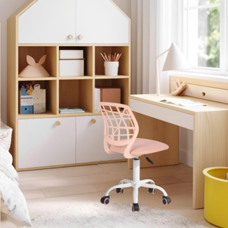 FurnitureR Kinderstuhl Schreibtisch Höhenverstellbar, bunter ergonomischer Jugendstuhl mit Rückenlehne und Armlehnen, Kinderstuhl mit 5 Rädern, für Kinder 3-10 Jahre alt, maximale Belastung 100 kg