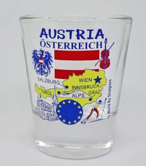 Austria EU Series Landmarks and Icons Shot Glass by World By Shotglass