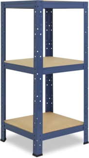 shelfplaza HOME 100x50x50 cm Schwerlastregal in blau mit 3 Böden und 175 kg Traglast pro Boden