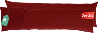 Livessa Seitenschläferkissen Bezug 40x145 (2er Set) - Verdeckter Reißverschluss an der Langen Seite,%100 Baumwolle Jersey Stoff, Oeko-Tex Zertifiziert, Ultra weich und atmungsaktiv