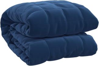 vidaXL Gewichtsdecke Blau 220x260 cm 15 kg Stoff 350803