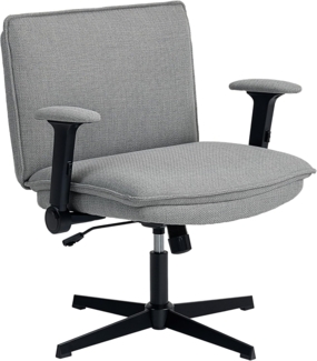 HOMCOM Bürostuhl Schreibtischstuhl, höhenverstellbar (Drehstuhl, 1 St), für Schlafzimmer, Arbeitszimmer, Grau