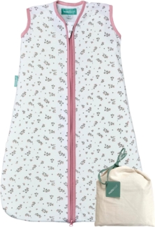 molis&co. Baby Schlafsack Sommer. 100% Baumwolle (Oeko-TEX 100). 0.5 Tog Sommerschlafsack Atmungsaktiv Babyschlafsack 70 cm für Jungen Mädchen Neugeborene 0-6 Monate. Bloom Pink.