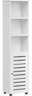 Vasagle Hochschrank fürs Badezimmer, hoher Badezimmerschrank, Badregal stehend, mit 3 offenen Fächern und 2 verstellbaren Einlegeböden, Wohnzimmer, Eingangsbereich