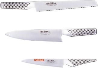 Global Kochmesser Set G-9211: Kochmesser + Brotmesser + kleines Filitiermesser