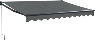 vidaXL Markise Einziehbar Anthrazit 3,5x2,5 m Stoff und Aluminium 3154462