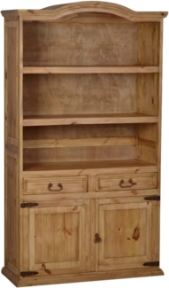 MiaMöbel Mexico Bücherregal Massivholz Pinie Landhaus Mexiko Möbel Mexikanisch