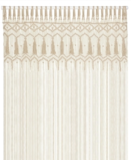 Cozyor Türvorhang Makramee 132x200 cm Boho Vorhang Fenstervorhang Raumteiler (1 St), Schlaufen, Baumwolle, beige Driftwood, Wandteppich Wandbehang Raumtrenner handgemacht