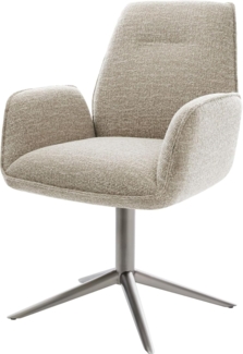Drehstuhl Zoa-Flex Webstoff Soft Beige Fußkreuz Graphit 360° drehbar Wippfunktion Taschenfederkern