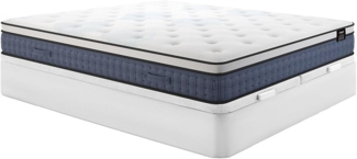 Vente-unique - Bett-Set 180x200 cm - Bettkasten Weiß + Taschenfederkernmatratze 7 Zonen + Memory-Gel - 23 cm - VARNO von YSMÉE