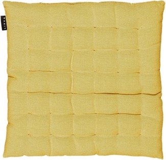 LINUM PEPPER Elegantes Sitzkissen 40x40 cm, 100% Baumwolle, Maschinenwaschbar, Senfgelb