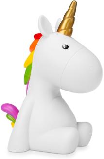 Navaris LED Nachtlicht Einhorn Design wiederaufladbar - mit 60 min Timer - Süße Farbwechsel Kinder Nachttischlampe - Schlummerlicht Lampe Weiß