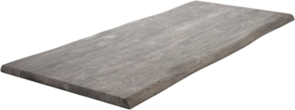 Esstischplatte Edge 220x100 cm XL Akazie Platin Live-Edge