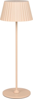 Akku LED Tischleuchte SUAREZ kabellos für Innen & Außen, Beige - Höhe 39cm
