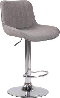 Barhocker Lentini Stoff chrom grau