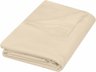 Utopia Bedding Mattes Bettlaken, weich gebürstetes Mikrofasergewebe, schrumpffreies und lichtbeständiges Oberlaken, pflegeleicht, nur 1 Bettlaken, Queensize, Beige