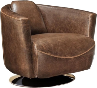 Vente-unique - Clubsessel Leder - Vintage Leder - FLORENTIN