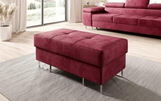 Beistellhocker Jess mit Stauram Bordeaux