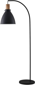 Lindby Stehlampe Trebale, Metall, Schwarz IP20, 1 x 60 W