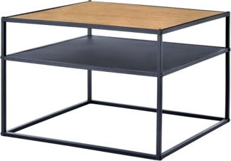 Beistelltisch Quinisut 40 x 55 x 55 cm Holz-Optik/Schwarz [en. casa]