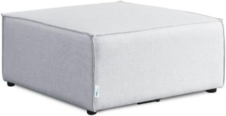 HOME DELUXE Modulares Sofa Hocker VERONA - 87 x 87 cm Hellgrau