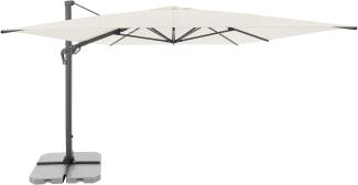 Doppler Pendelschirm Jack 400x300 cm Natur I Sonnenschirm für Balkon & Terrasse I Ampelschirm knickbar I Kurbelschirm UV-beständig aus Aluminium I Multifunktions-Pendelschirm