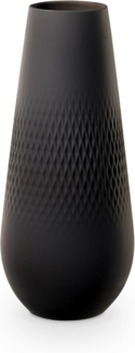 Villeroy & Boch Manufacture Collier Vase Carré 26 cm noir - DS