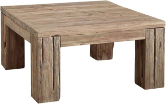 Massivmoebel24 Couchtisch Couchtisch Teak 90x90x45 BASSANO #104