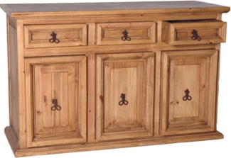 MiaMöbel Mexico Sideboard Massivholz Pinie Landhaus Mexiko Möbel Mexikanisch