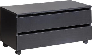 Badezimmerschrank TERESINA mit Rädern 80 cm Schwarz