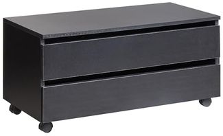 Badezimmerschrank TERESINA mit Rädern 80 cm Schwarz