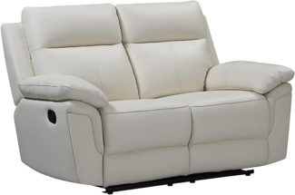 Relaxsofa 2-Sitzer PAKITA - Büffelleder - Elfenbein