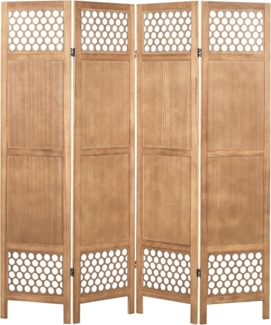 Raumteiler 4-teilig CERTOSA Heller Holzfarbton 163 cm 170 cm