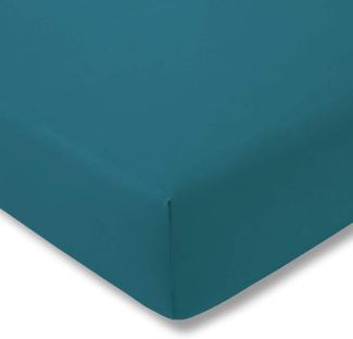 Estella Zwirnjersey Spannbetttuch 180/200 - 200/220 cm cyan (051)