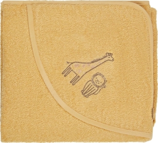 Sterntaler Baby Kapuzenbadetuch 100x100 cm Giraffe Kaya – Weiches, saugfähiges Baumwoll Badetuch mit niedlicher Applikation – Für Babys und Kleinkinder, Ocker