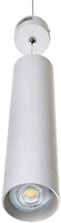 Hängeleuchte BETA Zylinder Ø60mm x 250mm Deckenleuchte, Hängelampe, Pendelleuchte 1 Flammig inkl. LED GU10 5W Neutralweiß Leuchtmittel Weiss