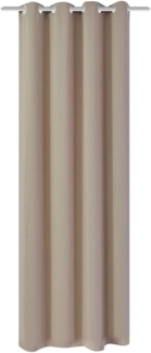 vidaXL Verdunkelungsvorhang mit Metallösen 270 x 245 cm Creme 132205