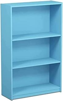 Furinno JAYA Einfaches Bücherregal, Hellblau, 24. 13x62. 23x102. 36 cm