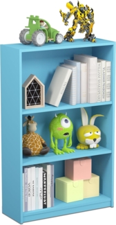 Furinno JAYA Einfaches Bücherregal, Hellblau, 24. 13x62. 23x102. 36 cm
