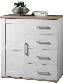 Kommode Romy 3 / Romance , Holzwerkstoff , Holzfarben , 93 x 100 x 45 cm