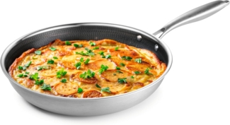 BRATmaxx Edelstahl-Pfanne 20cm silber 3-lagig mit Wabenstruktur