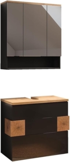 Vicco Badmöbel-Set Anthrazit 2 Teile, Eden