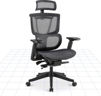 FLEXISPOT Bürostuhl Premium Ergonomischer C7, Ergonomischer Chef-Mesh-Bürostuhl, Computer-Bürostuhl