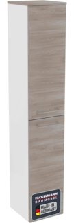 Fackelmann LIMA Hochschrank 30 cm, Weiß/Braun