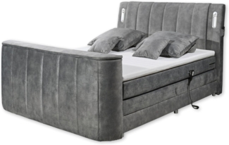 Boxspringbett DALLAS 6 mit Motor, Grey