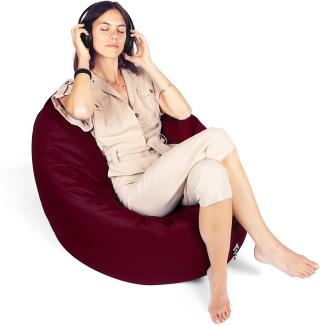 PATCH HOME Patchhome Sitzsack Tropfenform - Weinrot für In & Outdoor XXXL 480 Liter - mit Styropor Füllung in 25 versch. Farben und 3 Größen