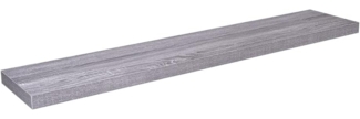 Velano - Bücherregal Wand - Wandregal 118x23.5 cm - Regal Wand - Schweberegal - Hängeregal - Regalbrett - Grau Eiche - Küchenregal - Bücherregal Kinder - Deko Wohnzimmer - Gewürzregal Wand
