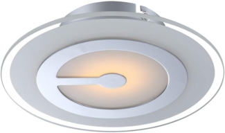 Moderne LED Deckenleuchte rund verchromt
